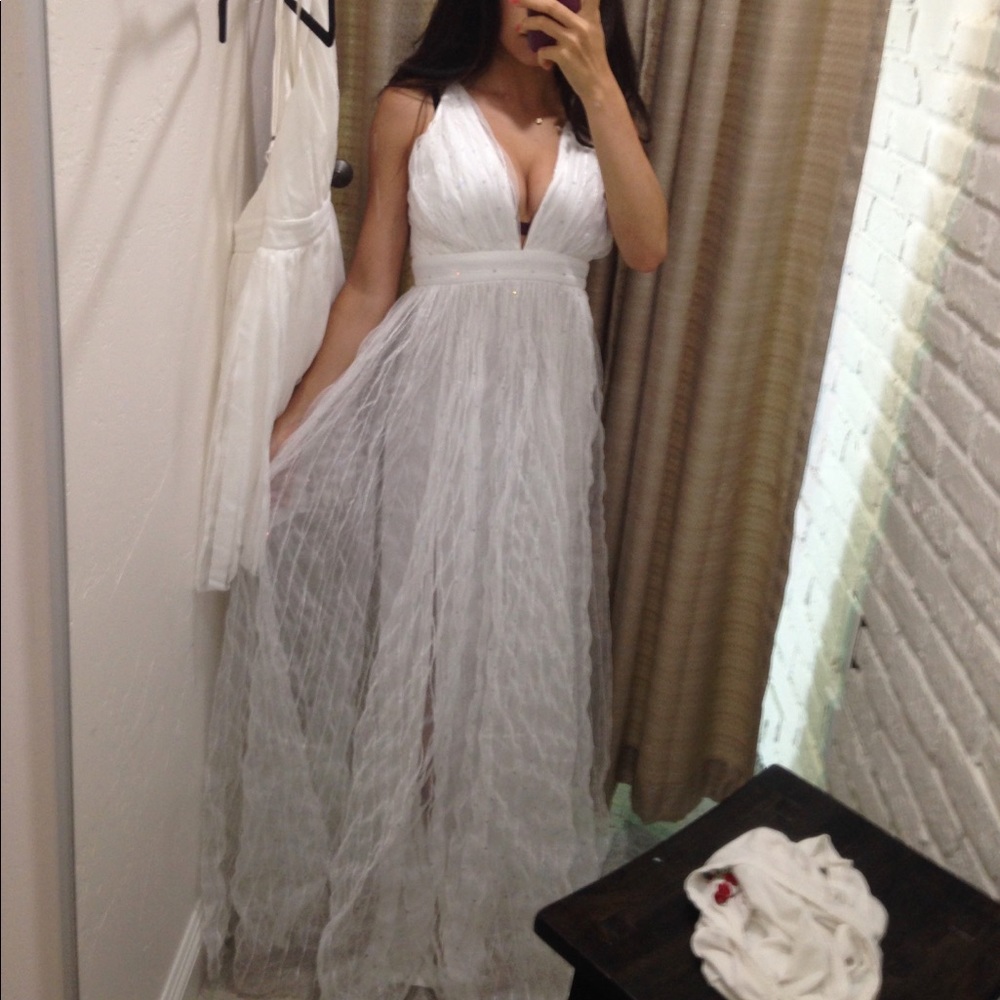 White prom dress